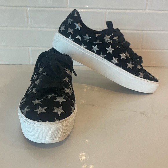 Rebecca Minkoff Platform Metallic Star Sneakers size 8.5 - Picture 8 of 9